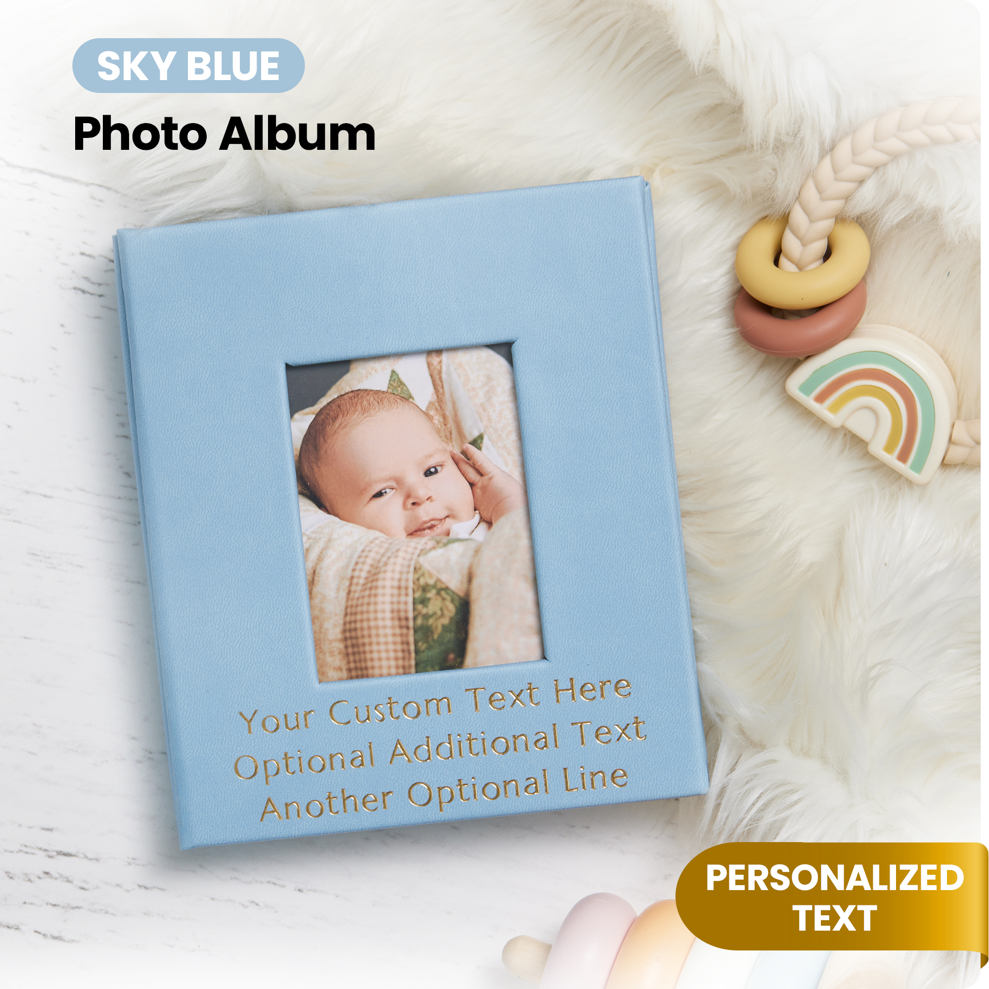 Custom 4x6 Photo Album - Sky Blue